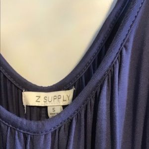 Z supply flared leg jumpsuit size small in blue